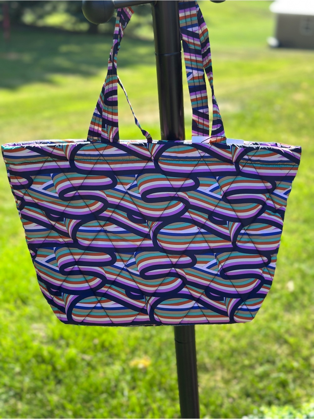 Vera Bradley Quilted “Retro Ribbons” pattern new bag